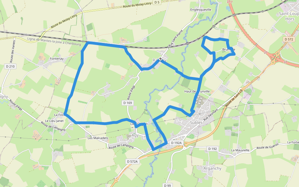 Les Petits Chemins de la Drôme walking route map in Ranchy