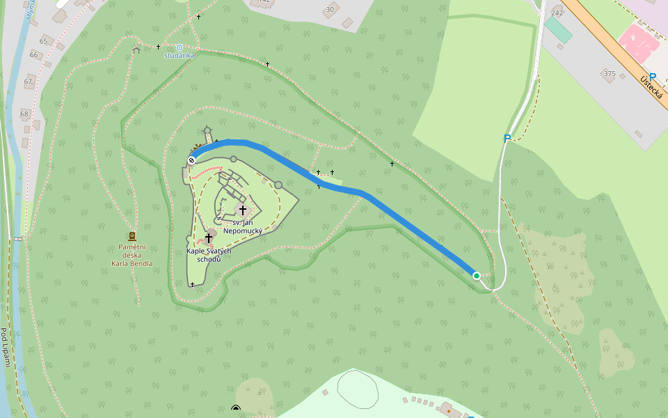 [M] odb. Potštejn - zřícenina walking route map in Potštejn