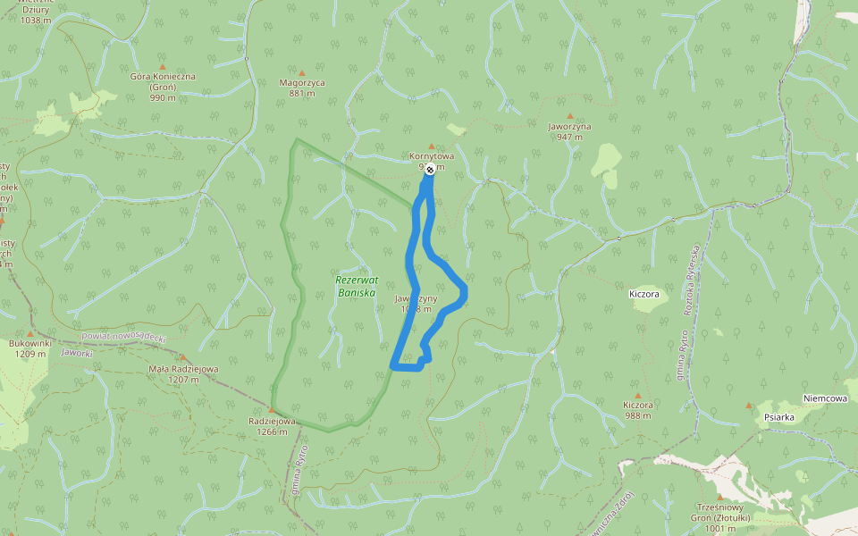 Szlak Rogasiowy (2) walking route map in Przysietnica