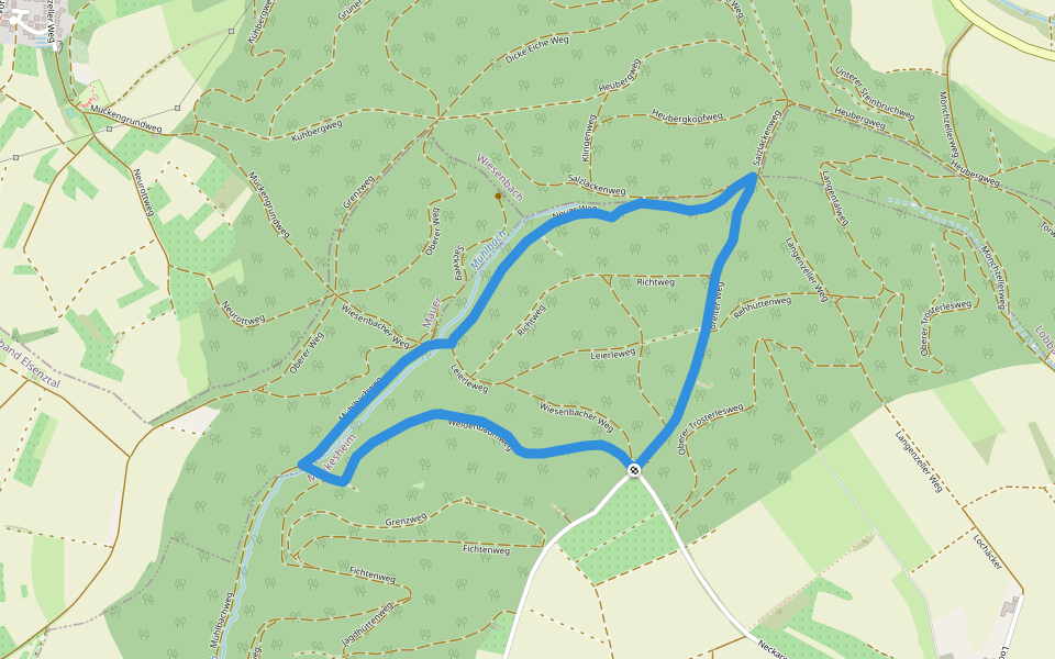 Rundwanderweg Meckesheim Salzberg 3: Heuberg-Weg walking route map in Meckesheim