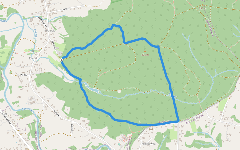Skarby blisko Krakowa - trasa nr 10 walking route map in Radziszów