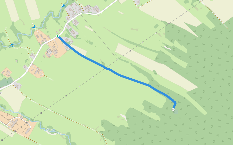 Do cmentarza z I wojny światowej nr 61 walking route map in Gładyszów