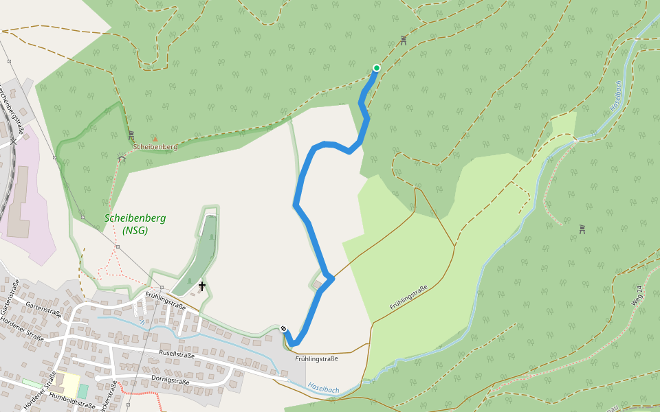 Vorderer Wald - Wingert walking route map in Gaggenau