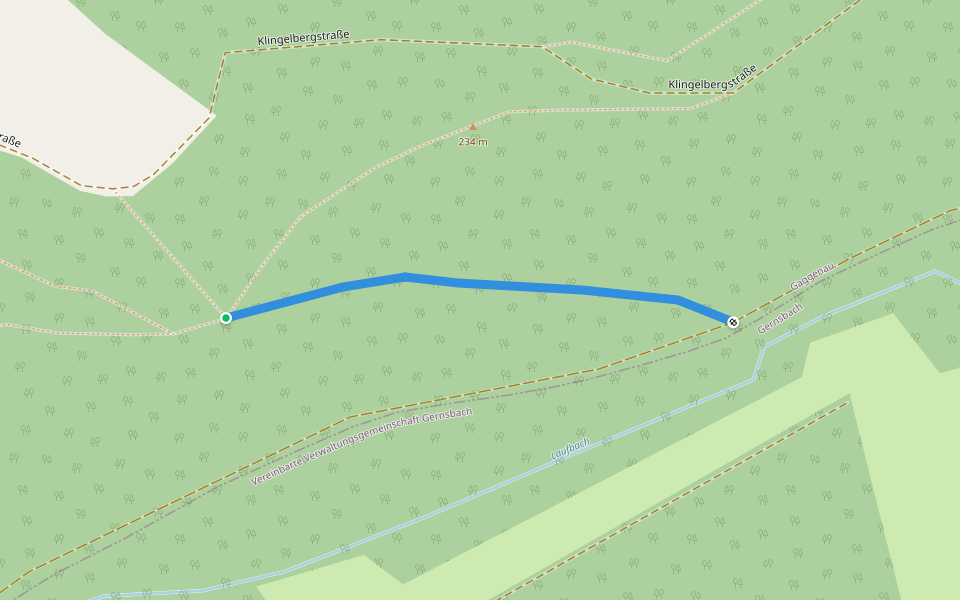 Galgenberg - Mittleres Laufbachtal walking route map in Gaggenau