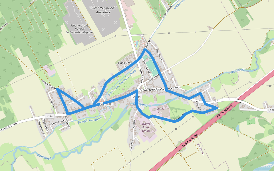 tut gut Schritteweg walking route map in Breitenau am Steinfelde
