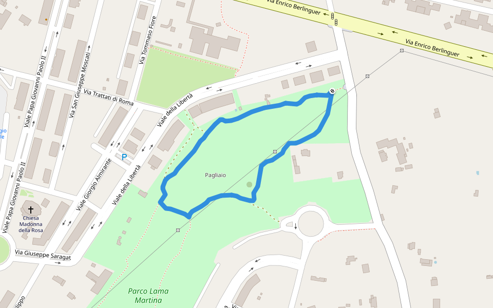 Anello Breve di Lama Martina walking route map in Molfetta