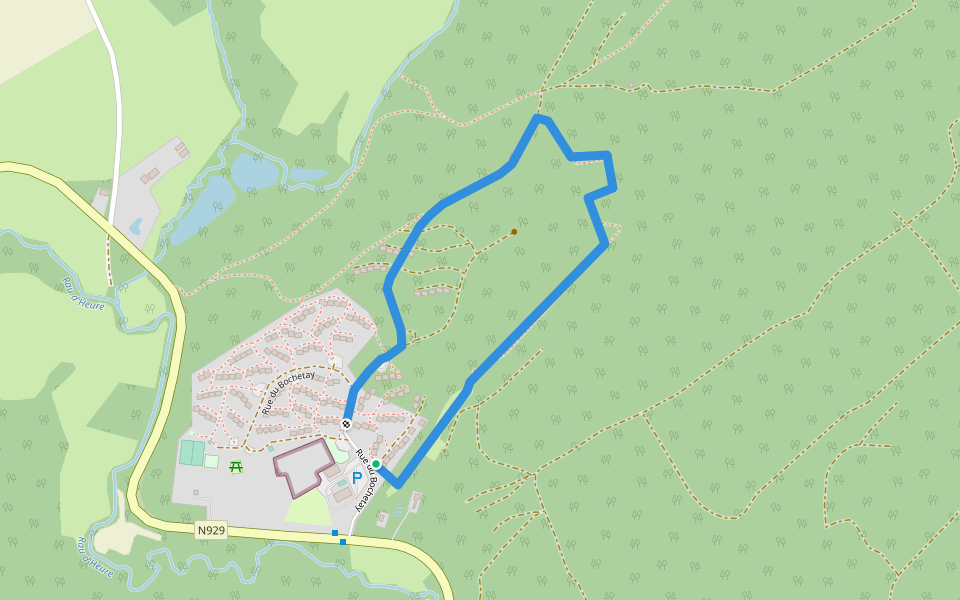 Chawa walking route map in Somme-Leuze