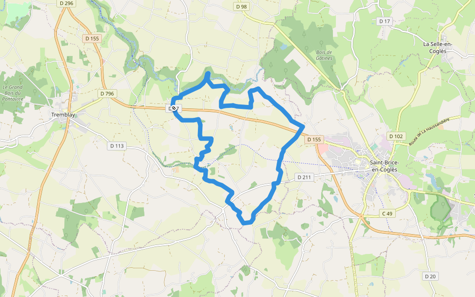 La Balade à Louis walking route map in Val-Couesnon