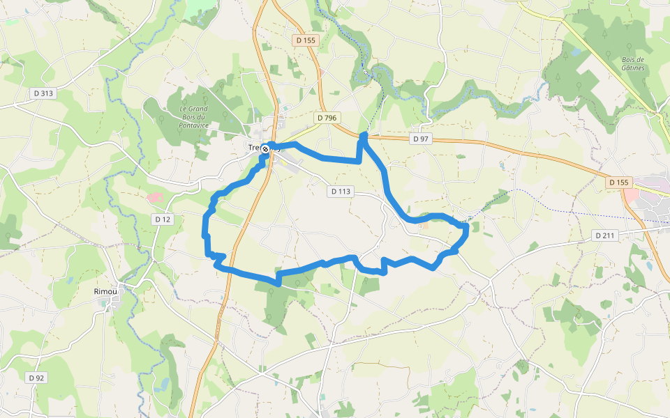 Circuit des Semis walking route map in Val-Couesnon