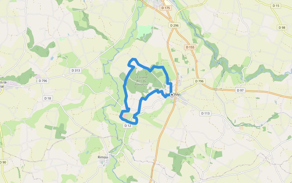 Circuit de l'Organtine walking route map in Val-Couesnon