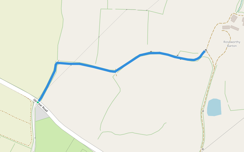 Gwinear-Gwithian BR 57 walking route map in Connor Downs