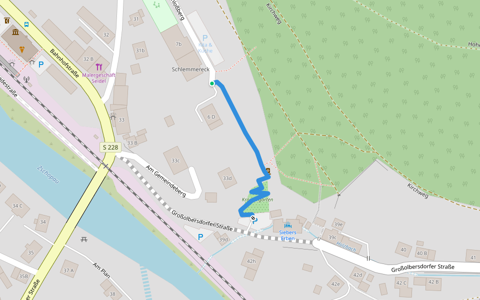 Kräuterlehrpfad walking route map in Drebach