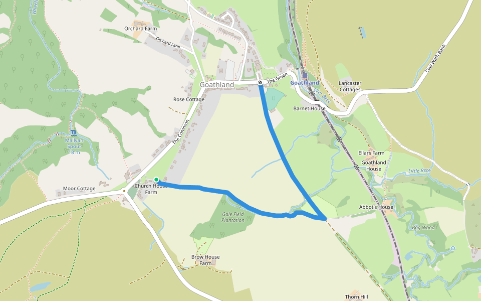 Centenery Walk walking route map in Goathland