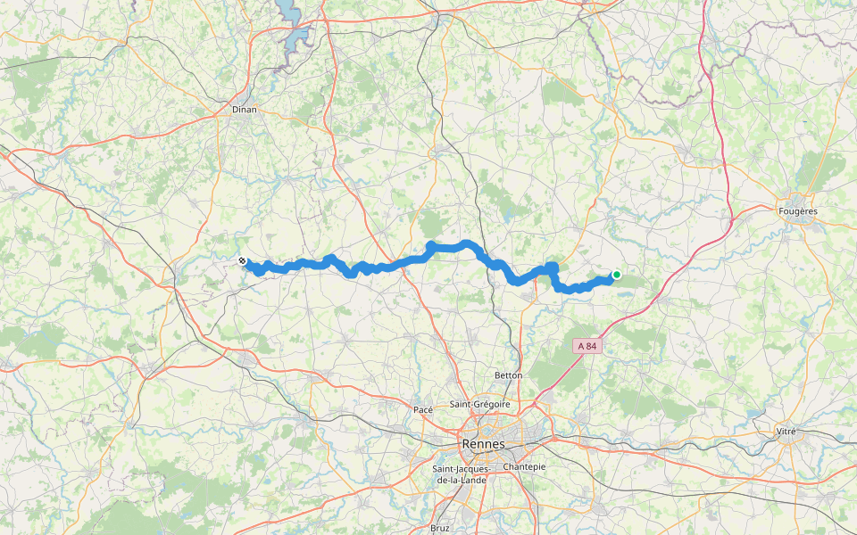 Cœur de Bretagne-5, la Grande Brèche - Rophémel walking route map in Mézières-sur-Couesnon