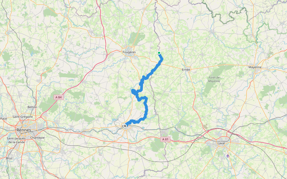 Cœur de Bretagne-3, la Chapelle-Janson - Vitré walking route map in La Chapelle-Fleurigné