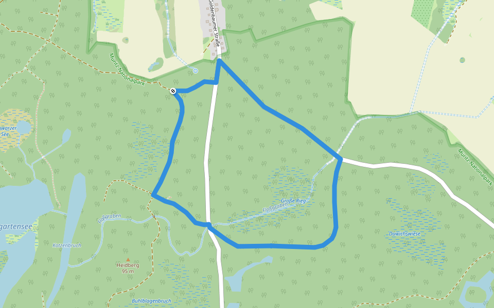 Grüner Baum Carpin walking route map in Carpin