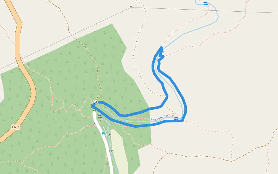 Parque da Fonte Férrea - Percurso 1 Familiar walking route map in Loulé