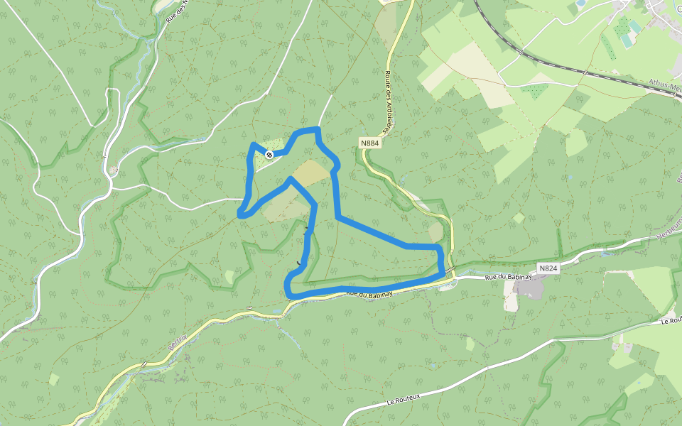 BX05 Arboretum 03 walking route map in Bertrix
