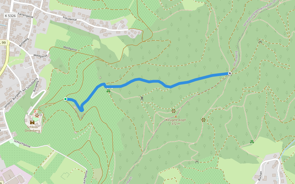 Beim Pipelisstein - Freudentaler Eck walking route map in Ortenberg