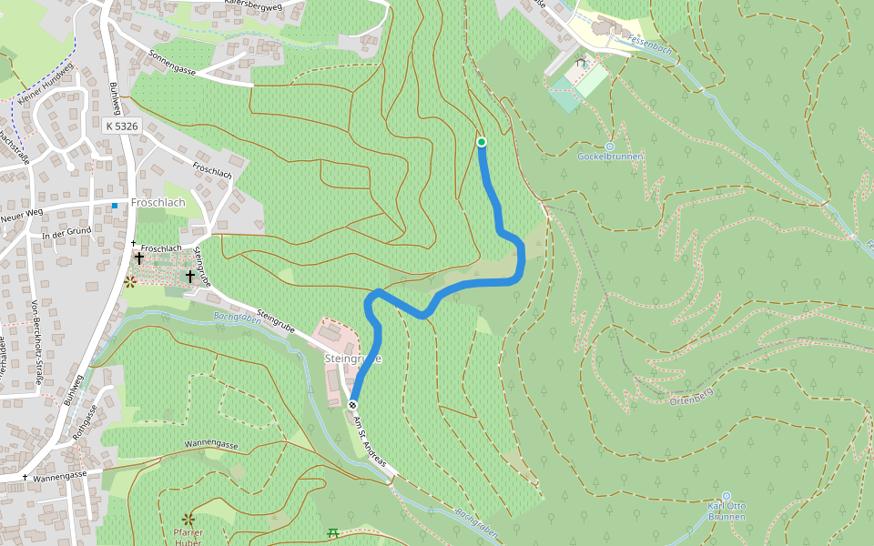 Im Hafner - Weingut Schloss Ortenberg walking route map in Ortenberg