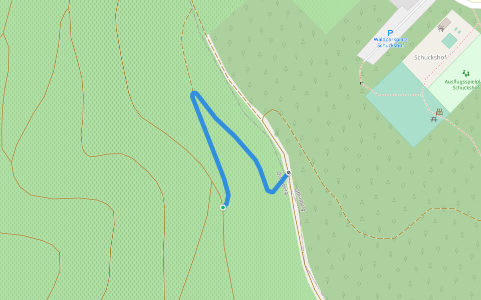 Im Hafner - Locheneich walking route map in Ortenberg
