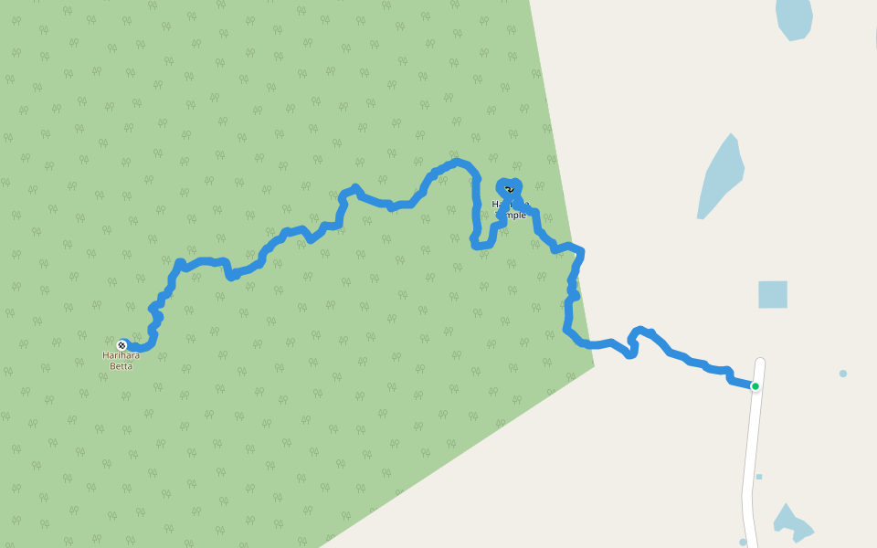 Harihara Betta Trail walking route map in Kavaranahalli