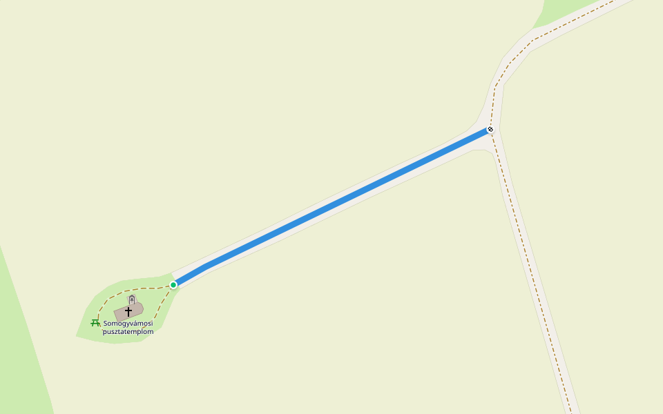 S▙ (Somogyvámos Pusztatorony) walking route map in Somogyvámos