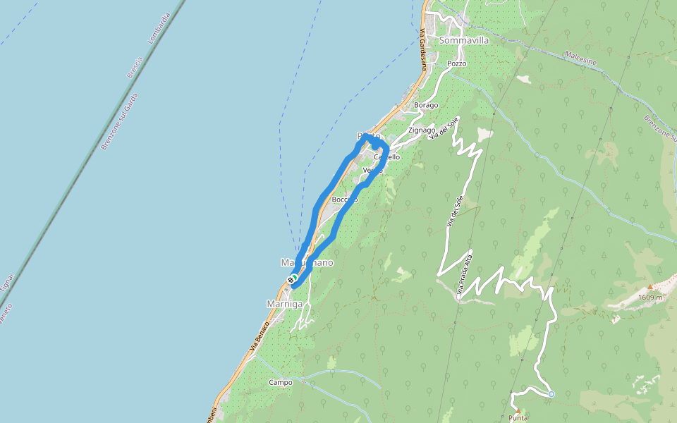 Anello Madonna Della Pace - 2 Nordic Walking Park walking route map in Brenzone sul Garda