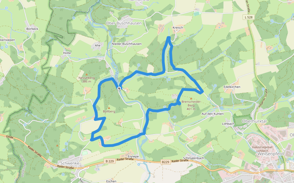 VolmeSchatz PANORAMA walking route map in Halver