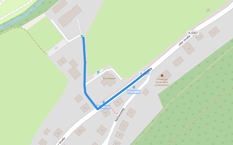 Enzklösterle Hetschelhof - Enzklösterle Rathausweg