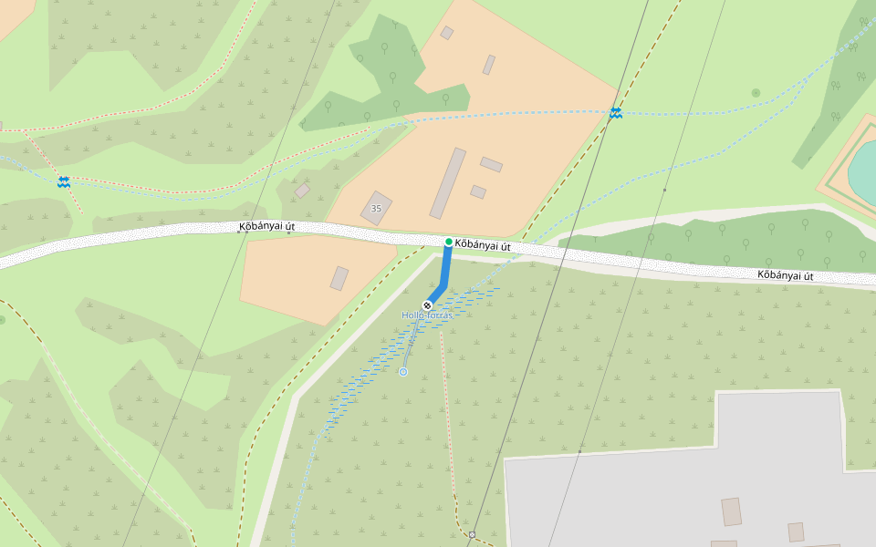 Z● (Holló-forrás) walking route map in Budakalász