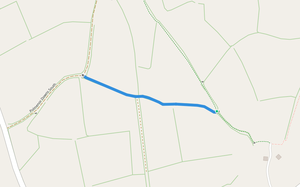 Gwinear-Gwithian BR 64 walking route map in Carnhell Green
