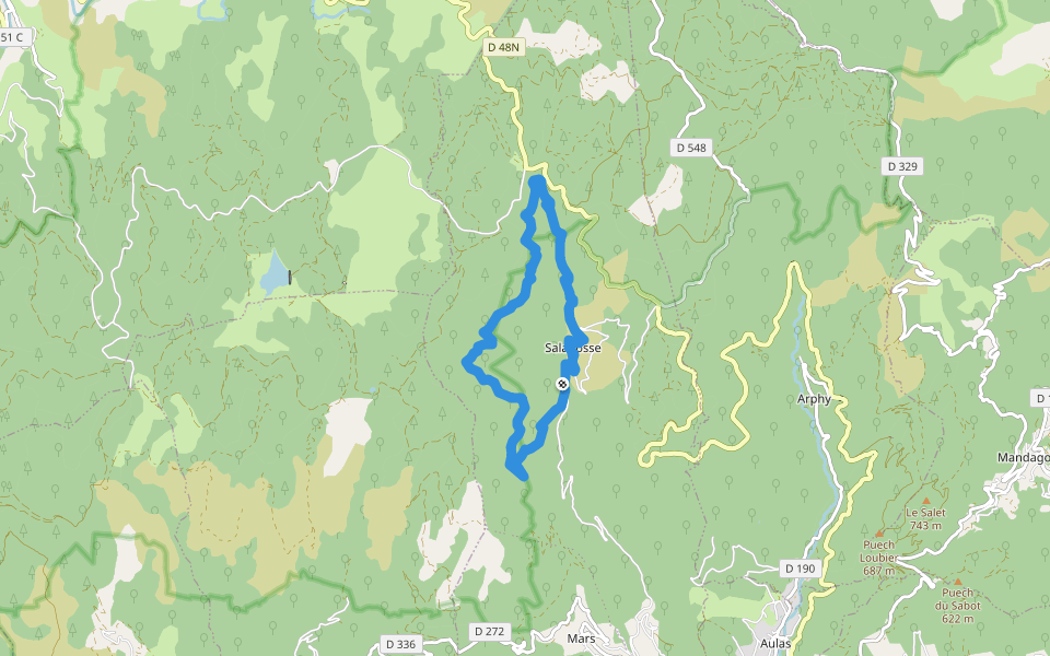 Le Souls walking route map in Bréau-Mars