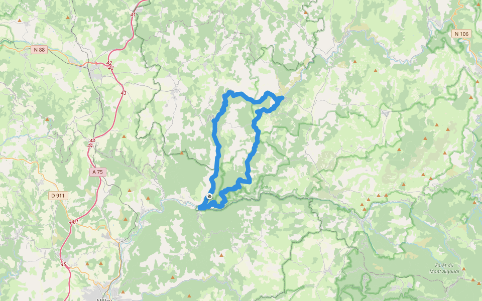Voyage entre Gorges et Causse, au pays des vautours walking route map in Saint-Pierre-des-Tripiers