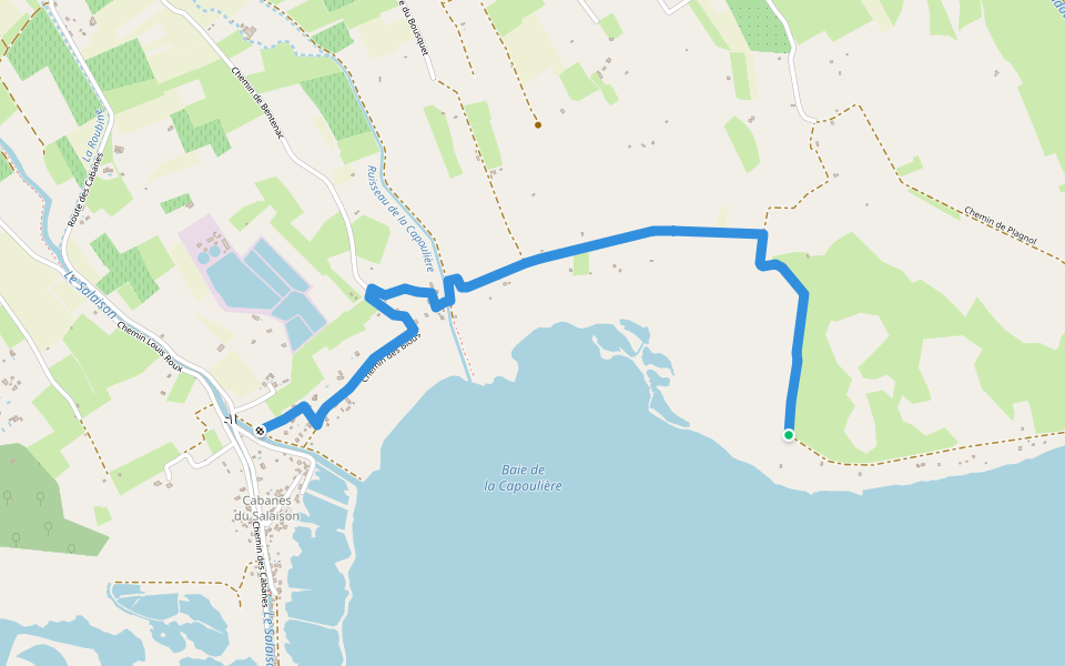 Sentier de découverte walking route map in Mauguio