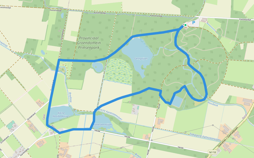 pp 6km walking route map in Geel