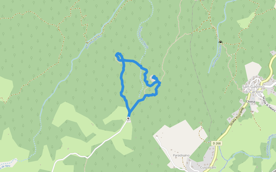 Circuit Archéologique de Cucuruzzu et Capula walking route map in Levie