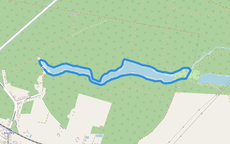 Ścieżka dydaktyczna "Jezioro Kopcze" walking route map in Kaczory