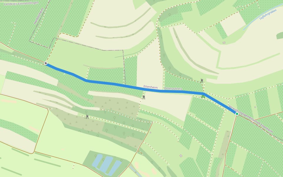 Ernstenberg - Oberwasen walking route map in Herbolzheim