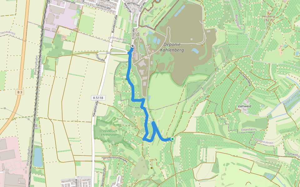 Ostberg - ZAK walking route map in Herbolzheim