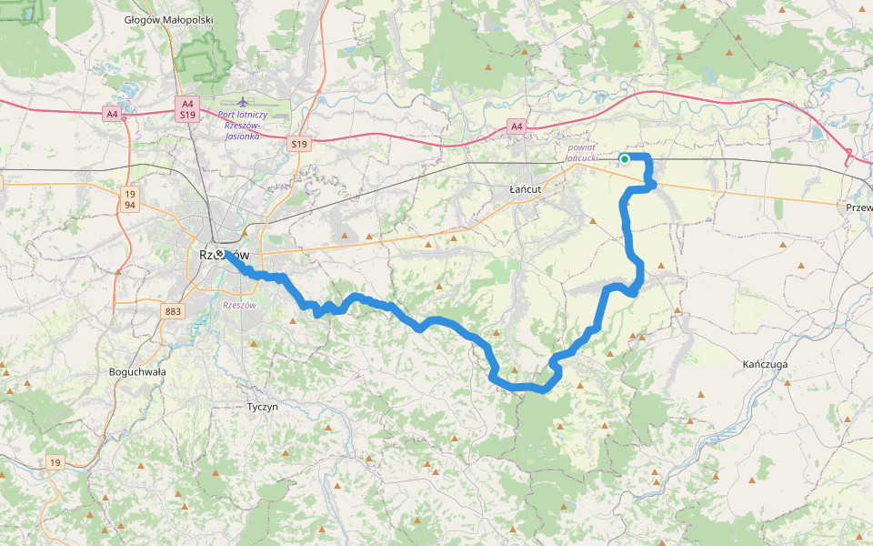 Szlak im. płk. Leopolda Lisa - Kuli walking route map in Głuchów