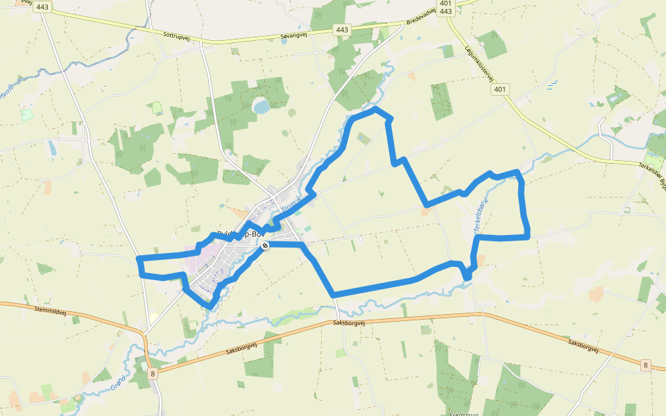 På historisk rundtur omkring Bylderup m.m. walking route map in Bylderup-Bov