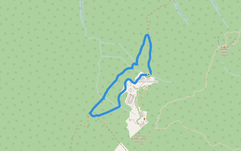 Petite boucle du Monastère walking route map in Sari-Solenzara