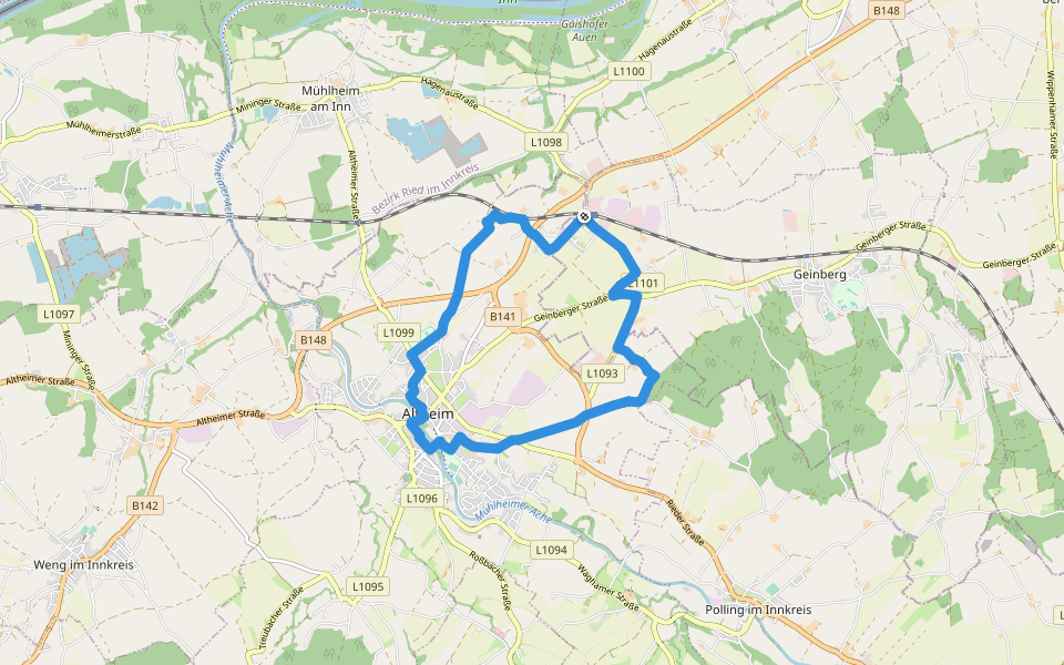 Römer-Runde walking route map in Moosham