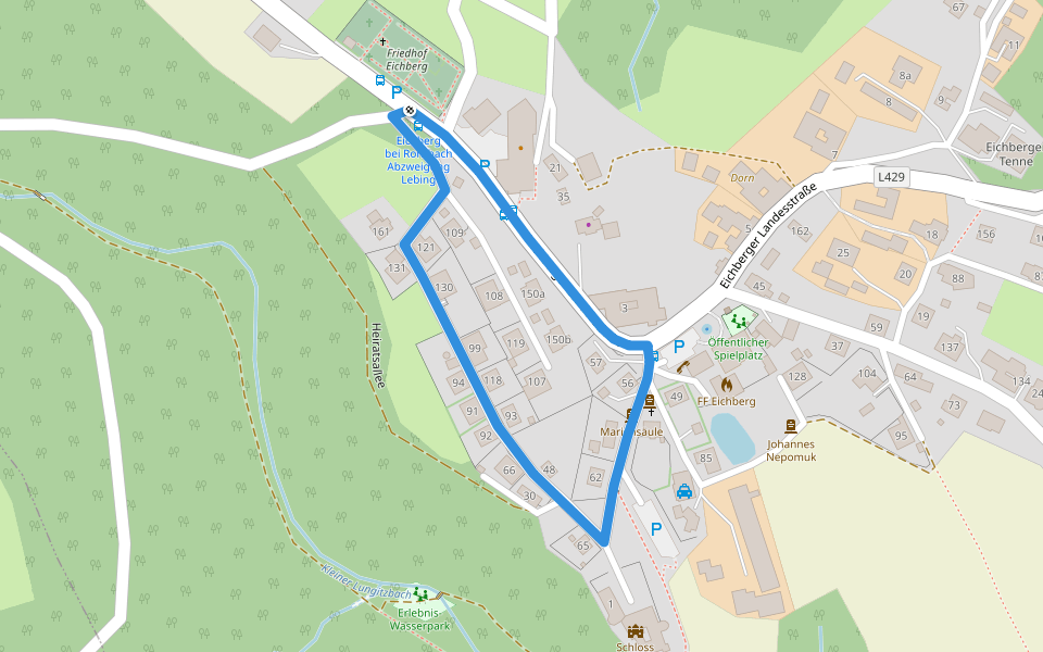 Wanderweg 1 walking route map in Rohrbach an der Lafnitz