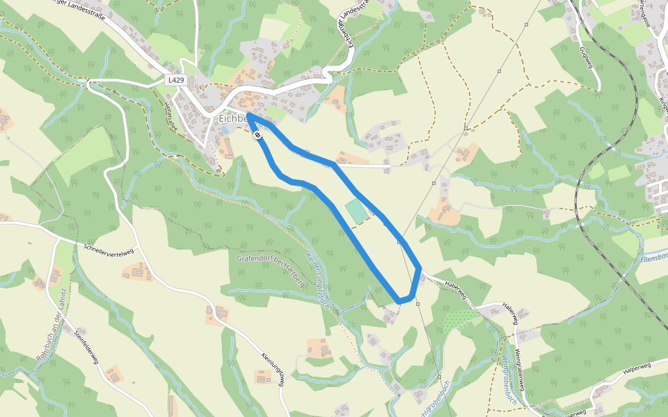 Wanderweg 3 walking route map in Eichberg