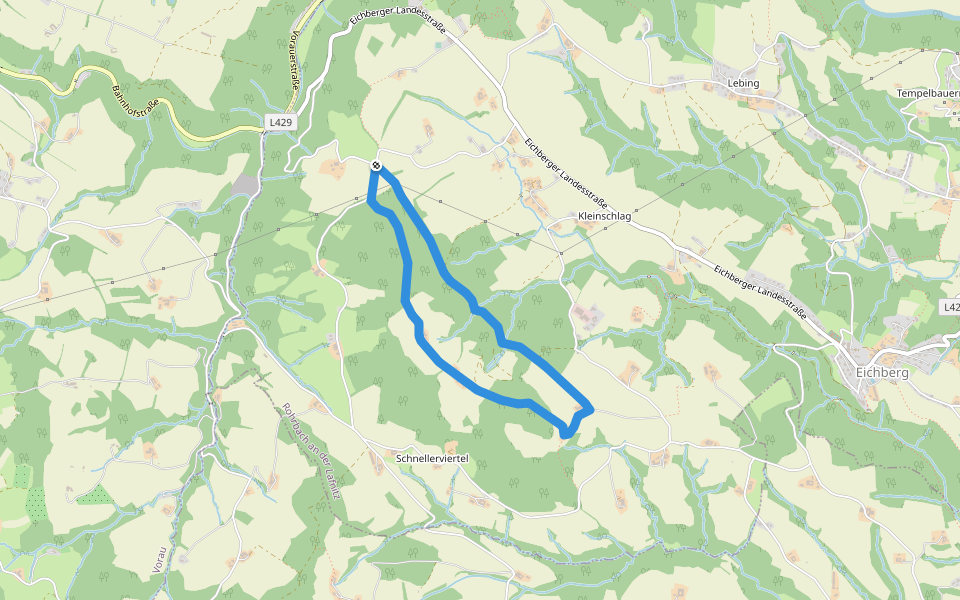 Wanderweg 12 walking route map in Eichberg