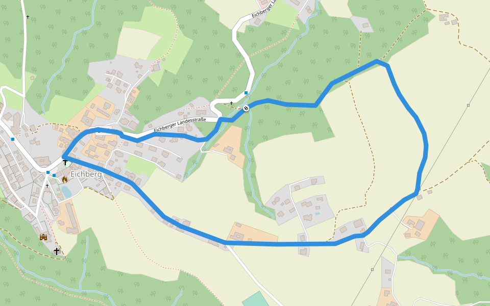 Wanderweg 4 walking route map in Eichberg