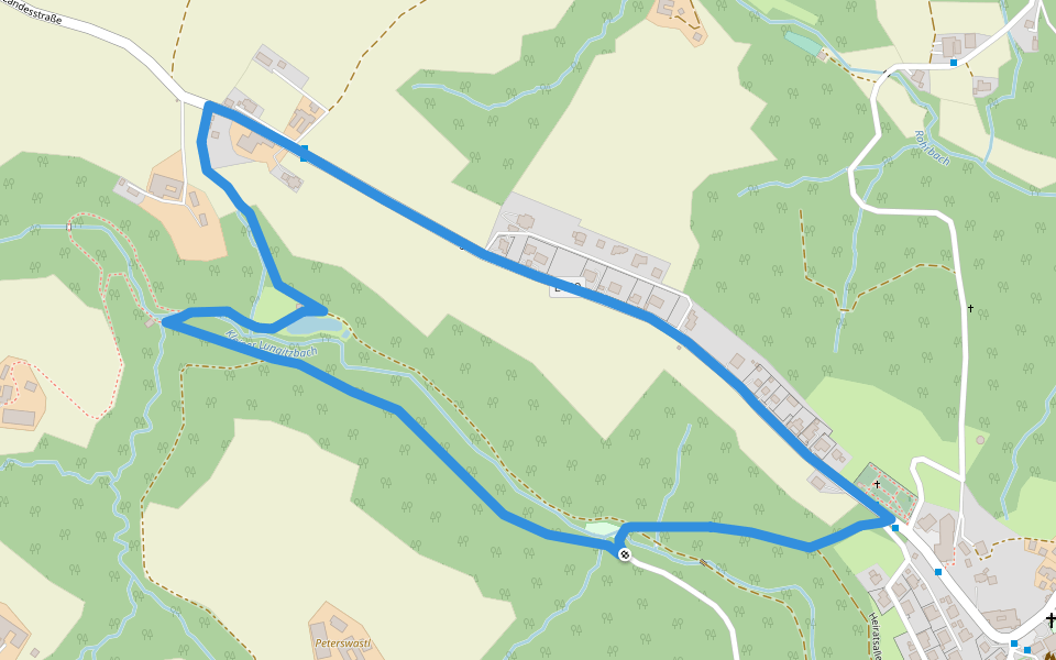 Wanderweg 5 walking route map in Eichberg