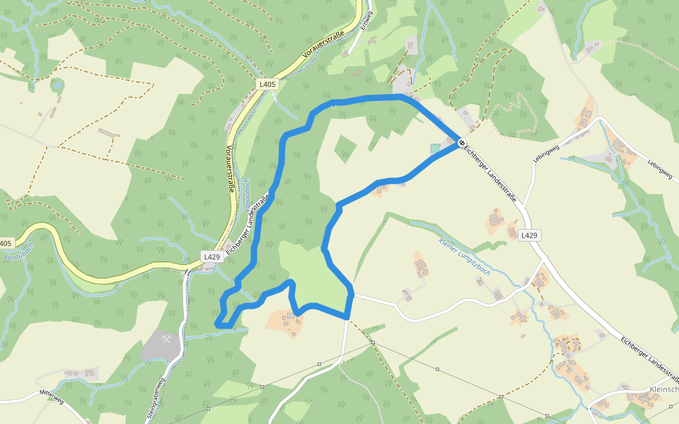 Wanderweg 11 walking route map in Kleinschlag